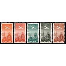 Ny luftpost. Komplet sæt. Postfrisk.